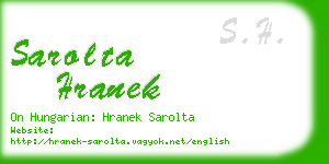 sarolta hranek business card
